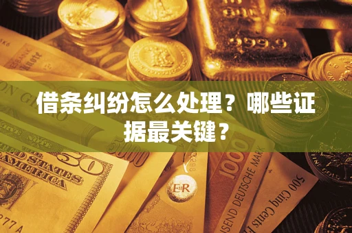 武汉借条纠纷怎么处理？哪些证据最关键？