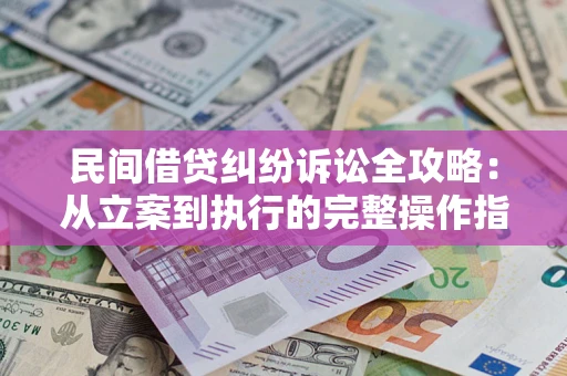武汉民间借贷纠纷诉讼全攻略：从立案到执行的完整操作指南