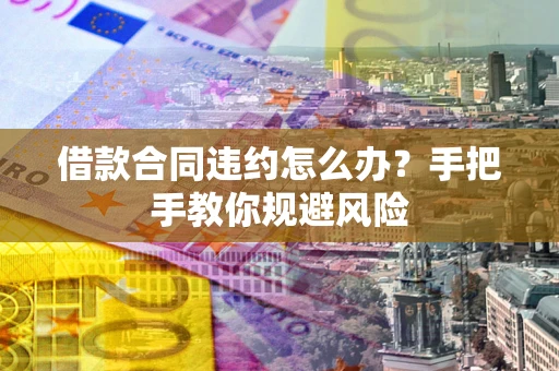 武汉借款合同违约怎么办？手把手教你规避风险