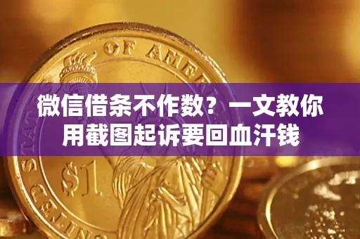 武汉微信借条不作数？一文教你用截图起诉要回血汗钱