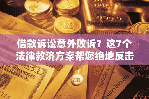 武汉借款诉讼意外败诉？这7个法律救济方案帮您绝地反击！
