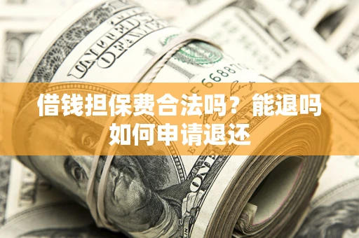 武汉借钱担保费合法吗？能退吗如何申请退还